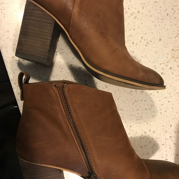 wide heel booties